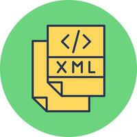 icono de vector de archivo xml