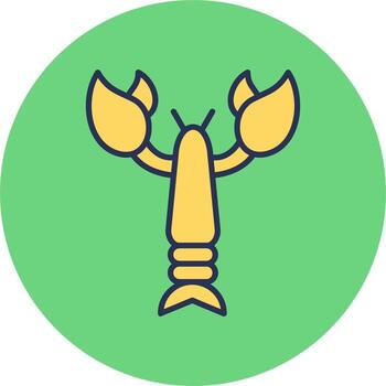 icono de vector de langosta