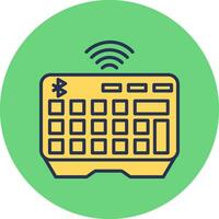 icono de vector de teclado inalámbrico