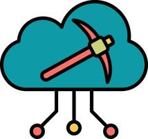 Cloud Mining Vector Icon