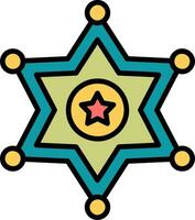 Sheriff Badge Vector Icon