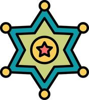 icono de vector de insignia de sheriff