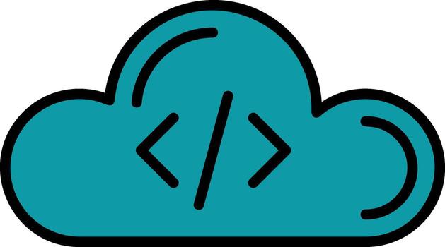 Cloud Coding Vector Icon