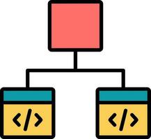 diagramas de flujo vector icono