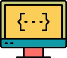 Monitor Screen Vector Icon