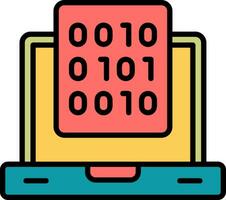 Binary Data Vector Icon