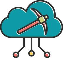 Cloud Mining Vector Icon