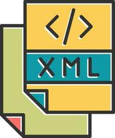 icono de vector de archivo xml