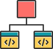 diagramas de flujo vector icono