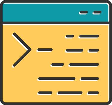 icono de vector de terminal de código