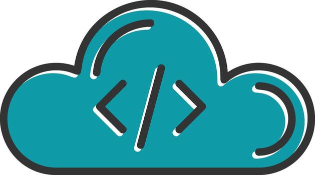Cloud Coding Vector Icon