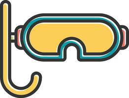 icono de vector de snorkel