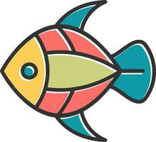 icono de vector de pescado