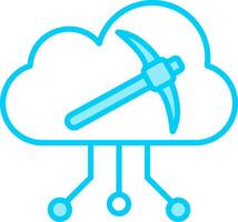 Cloud Mining Vector Icon