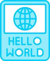 Hello World Vector Icon