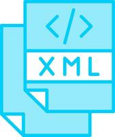 icono de vector de archivo xml