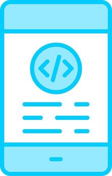 móvil codificación vector icono