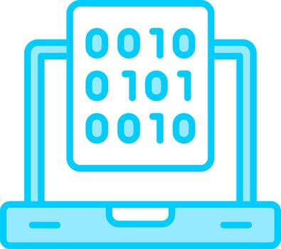 binario datos vector icono