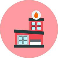 Fire Station Vector Icon