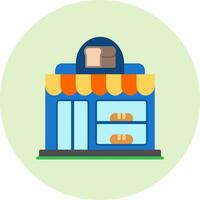 icono de vector de tienda de panadería