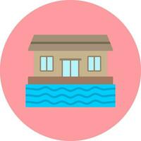 Houseboat Vector Icon