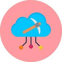 Cloud Mining Vector Icon