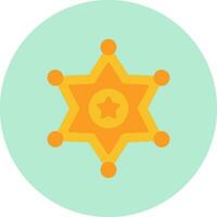 Sheriff Badge Vector Icon