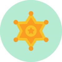 Sheriff Badge Vector Icon