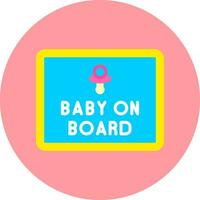 Baby On Board Vector Icon