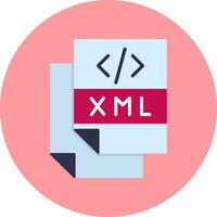 icono de vector de archivo xml