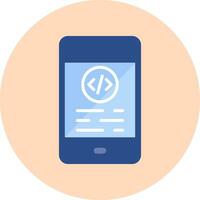 Mobile Coding Vector Icon