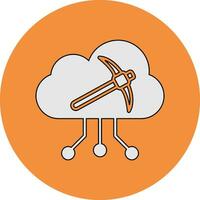 Cloud Mining Vector Icon