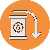 Oil Down Vector Icon