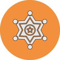 Sheriff Badge Vector Icon