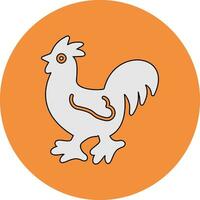 icono de vector de pollo