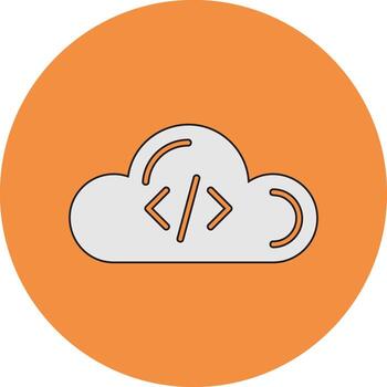 Cloud Coding Vector Icon