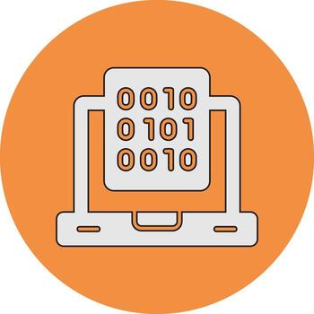 binario datos vector icono