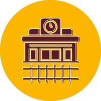 Train Station Vector Icon