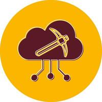 Cloud Mining Vector Icon