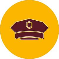 icono de vector de sombrero de policía