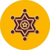 Sheriff Badge Vector Icon