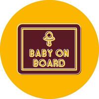 Baby On Board Vector Icon