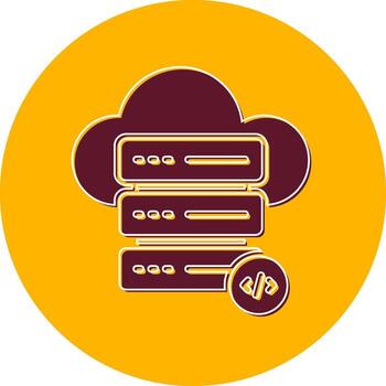icono de vector de servidor de nube