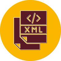 icono de vector de archivo xml