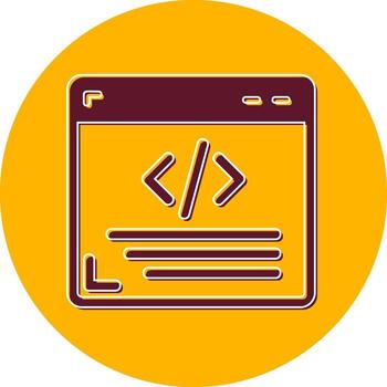icono de vector de programación web