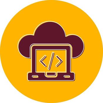 icono de vector de computación en la nube