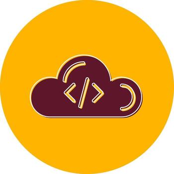 Cloud Coding Vector Icon