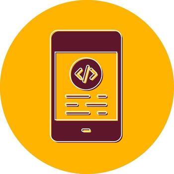 Mobile Coding Vector Icon