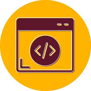 icono de vector de programación web