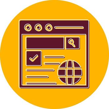 icono de vector de navegador web